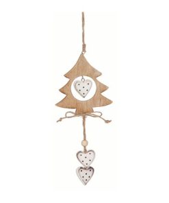 DECORAZIONE ALBERO CUORE AL PZ CHIUDIPACCO CM 23X11,5X0,5