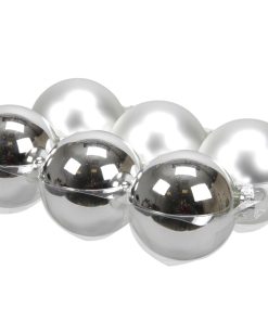 PALLINA VETRO 80MM 6PZ silver combi