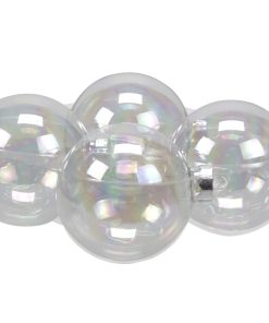 PALLINA VETRO 100MM 4 PZ clear pearl