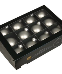 PALLINA VETRO 57MM 12PZ silver mat