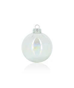 PALLINE NATALIZIE IN VETRO BOX 36 MM 60 TRASPARENTE